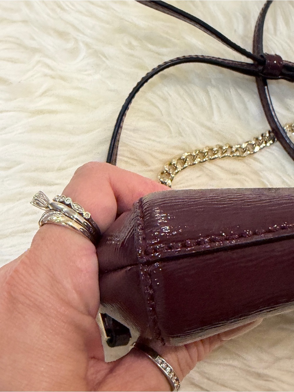 Kate Spade Patent Leather Crossbody Bag EUC - Picture 7 of 9